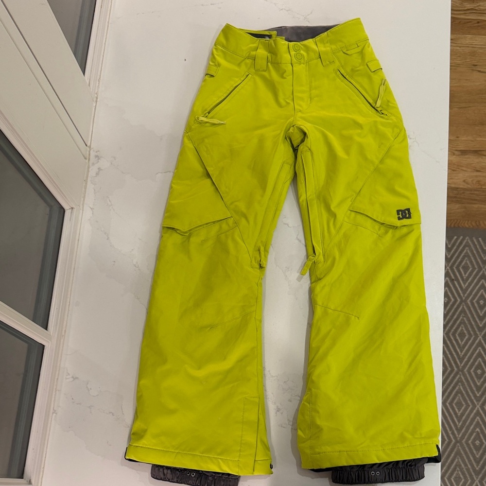 Kids DC Neon Yellow Snow Pants